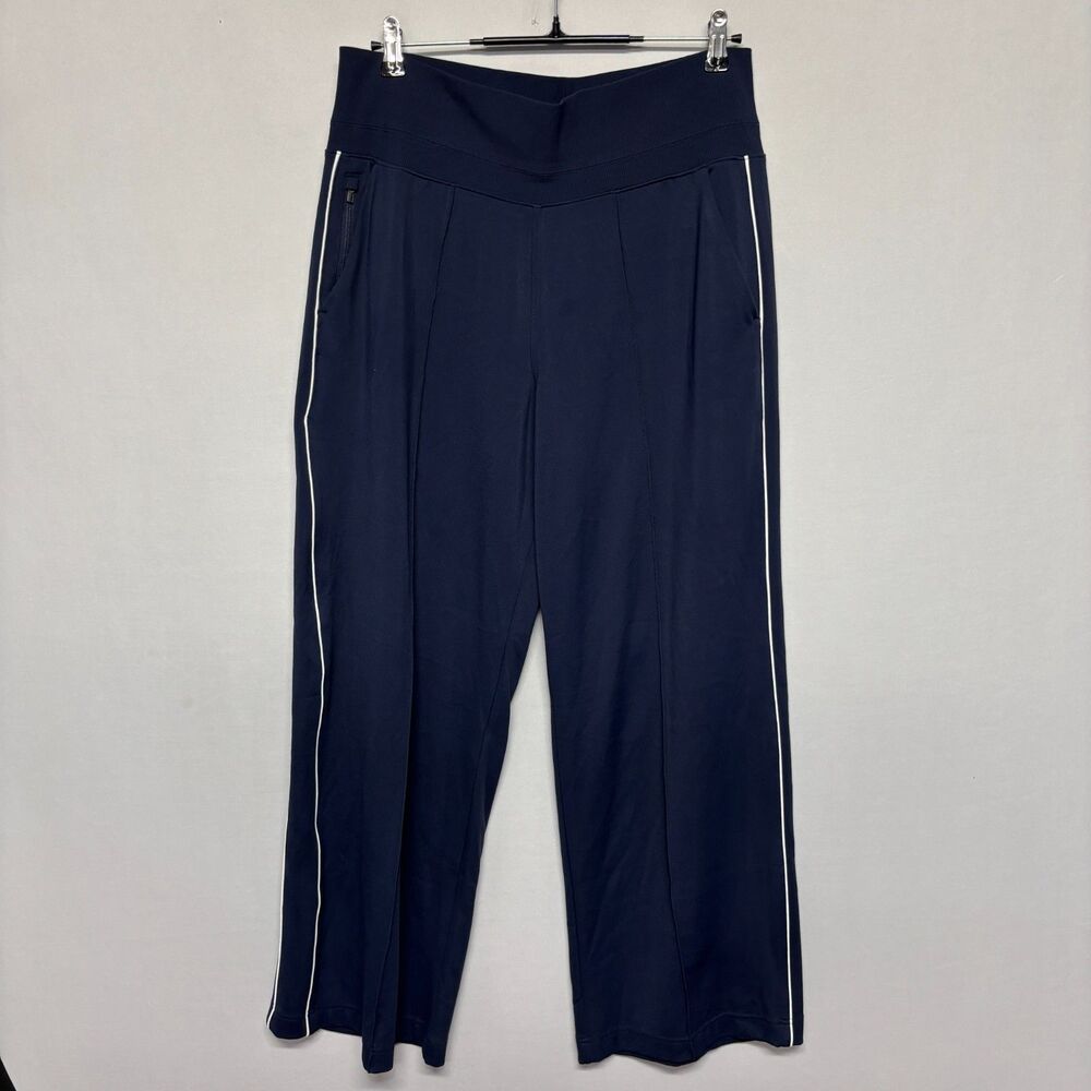 Athleta Venice High Rise Track Stripe Wide Leg Pants Size Large FA24 D132 -15